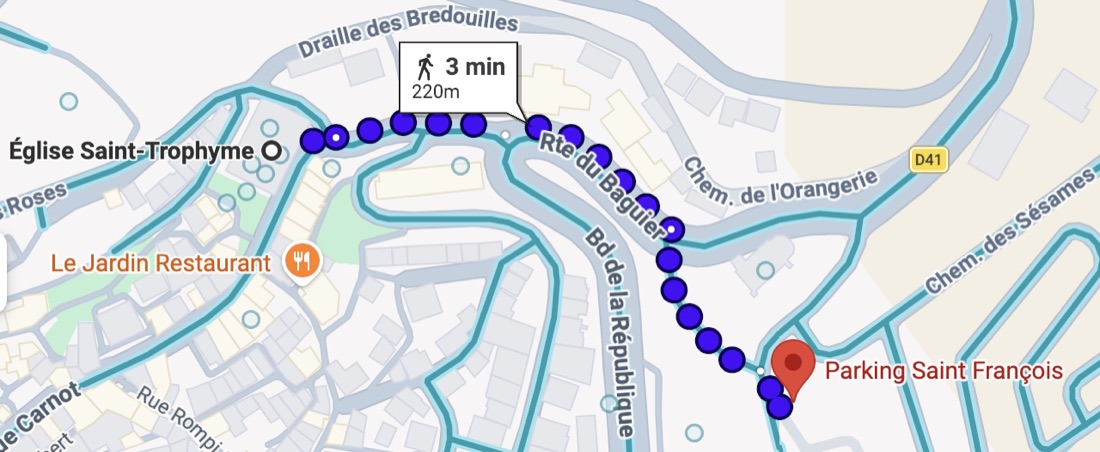Parking Saint-François vers l'église, 3 min à pied